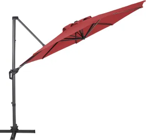 Sunnyglade 10Ft Cantilever Patio Umbrella, 360° Rotation & Integrated Tilting System Offset Umbrella with 8 Sturdy Ribs, Fade-resistant & Waterproof for Garden Backyard Poolside Deck