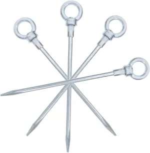 SUPVOX 4 Pcs Heavy Duty Tent Stakes Durable Ground Pegs for Secure Anchoring Windproof Design for Camping Tarps Outdoor Adventures Galvanized Carbon Steel