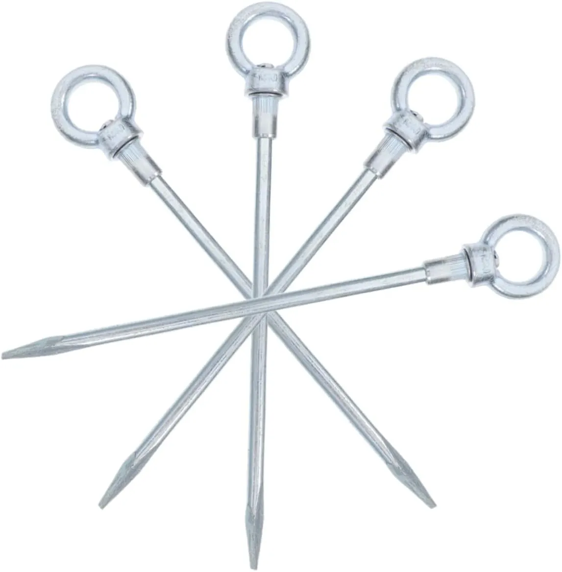 SUPVOX 4 Pcs Heavy Duty Tent Stakes Durable Ground Pegs for Secure Anchoring Windproof Design for Camping Tarps Outdoor Adventures Galvanized Carbon Steel