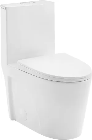 Swiss Madison Well Made Forever SM-1T274, St. Tropez One Piece Elongated Toilet Dual Vortex Flush 1.1/1.6 gpf with 10" Rough In