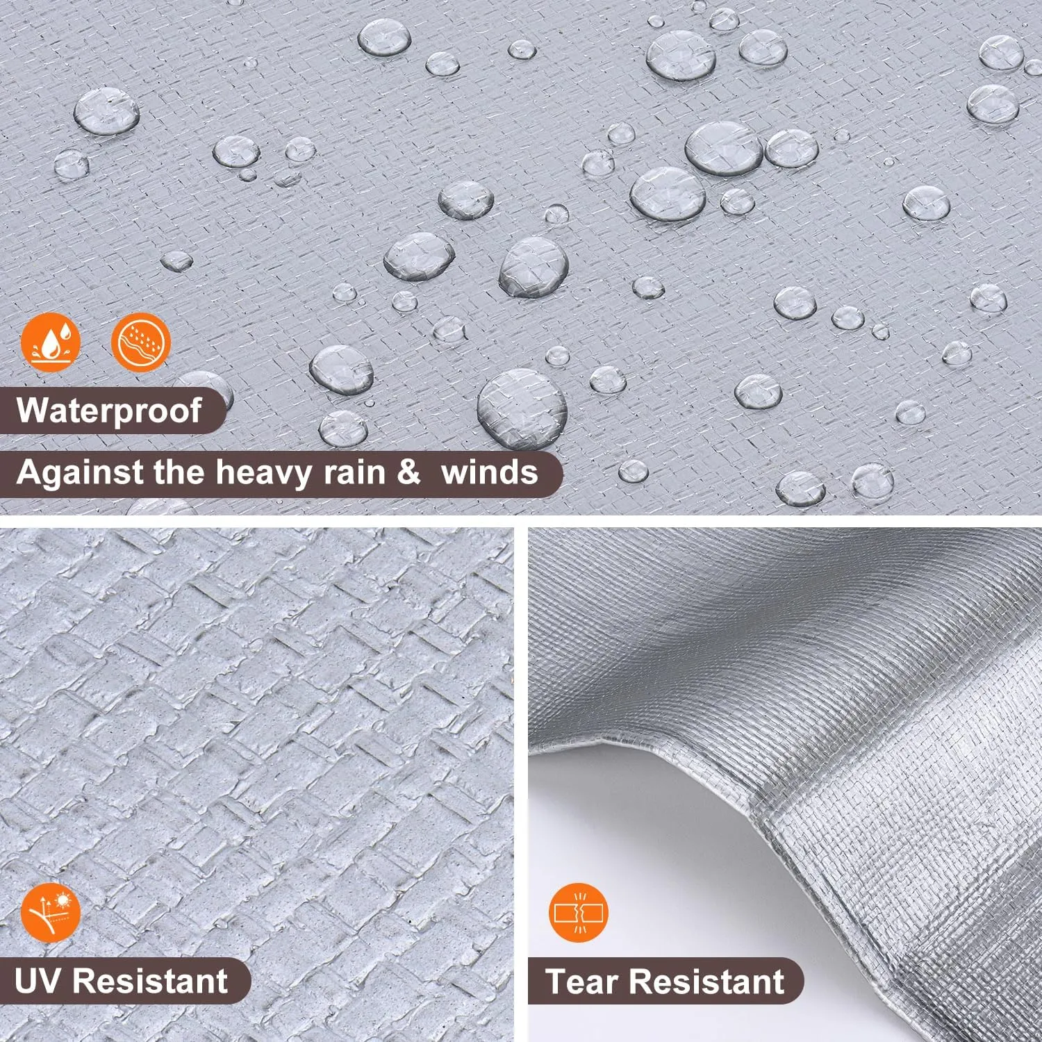 Tarp 10x20FT, 16 Mil Large Tarp, Tarps Heavy Duty Waterproof with Grommets Every 23.6", 420D Thick Plastic Tarp, UV Resistant Tear&Fade Resistant, Reinforced Edges for Outdoor Pool Camp Tent