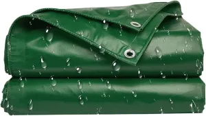 Tarp 7x7ft PVC Coated Waterproof Tarpaulin Large Tear-Resistant Heavy Duty Tarp with Grommet UV Protection Temperature Resistant Outdoor Tarp for Tent Canopy Heavy