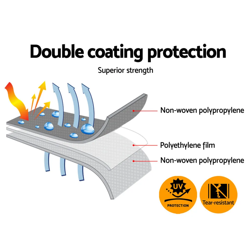 Tarp Tarpaulin 3X3.6M Canvas Camping Heavy Duty Sun Cover