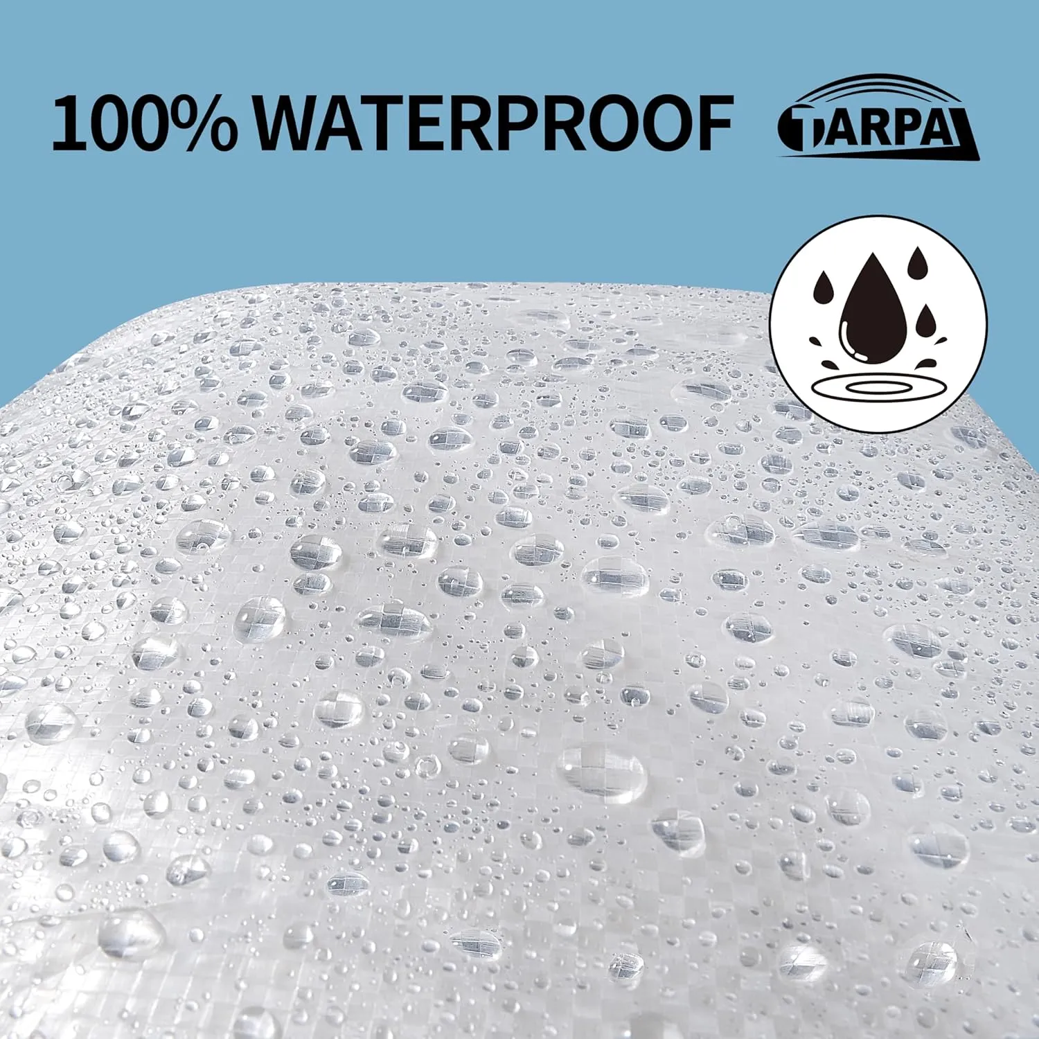 TARPAL 8'x10' Semi Clear White Tarp Waterproof Green House Cover with Grommets 7.5mil Clear Poly tarps for Gardening,Farm, Garden,Chicken Coops，Outdoor
