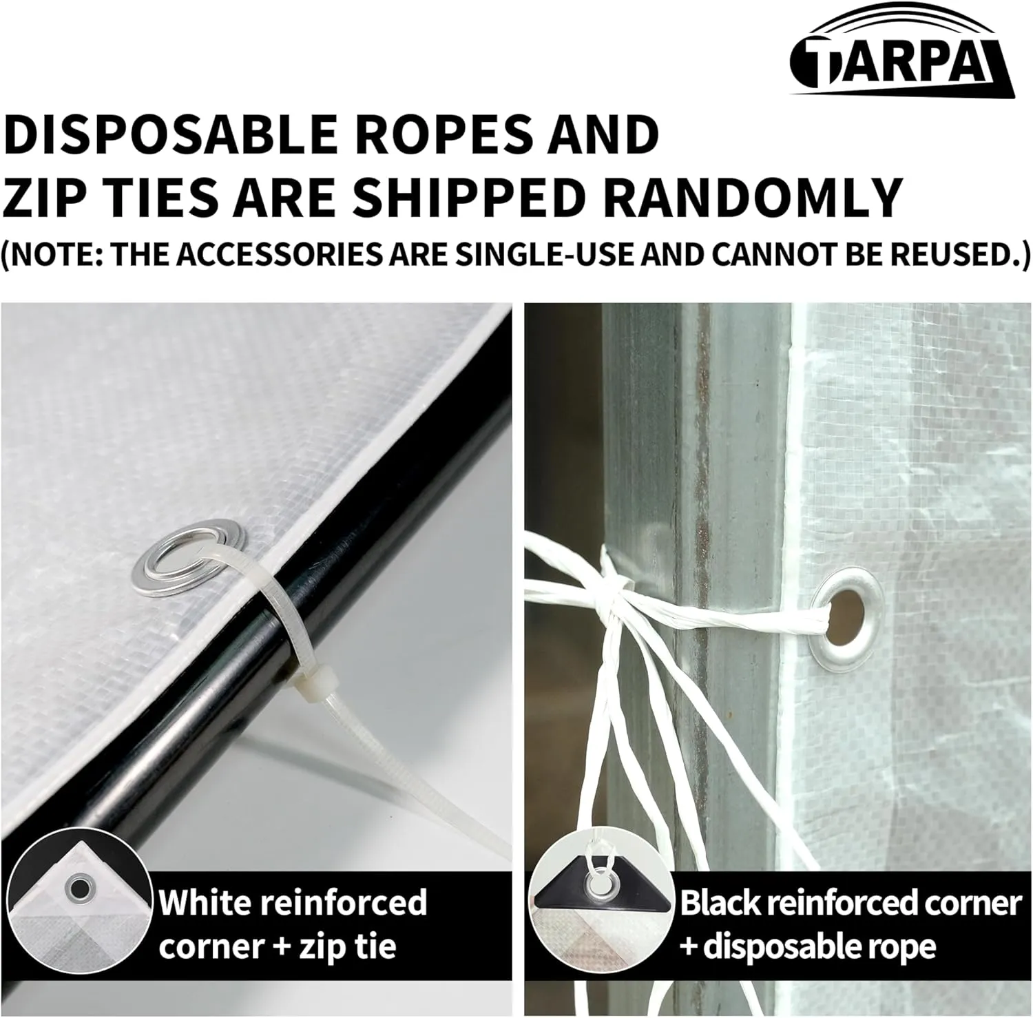 TARPAL 8'x10' Semi Clear White Tarp Waterproof Green House Cover with Grommets 7.5mil Clear Poly tarps for Gardening,Farm, Garden,Chicken Coops，Outdoor