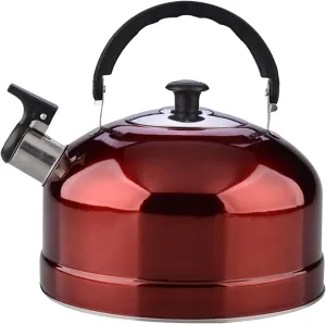 Teapot 4L Stainless Steel Whistling Tea Kettle Teapot Electric Stove Gas s Camping High Capacity Durable Teakettle That Can Be Heated Quickly Tea Maker