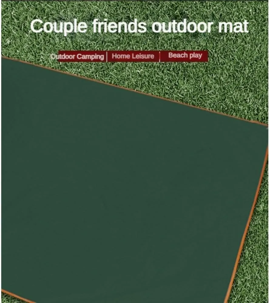 Tent Footprint Waterproof Camping Tarp Mat Picnic Blanket Ground Sheet for Backpacking Hiking Beach (Green,210 * 150cm)