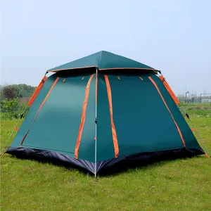 Tent for Family 5-6 Person Camping Tents Double Layer Tent with Porch Shade, Sun Protection,Pop Up Tent with Advanced Ventilation,Outdoor Garden Use, Green