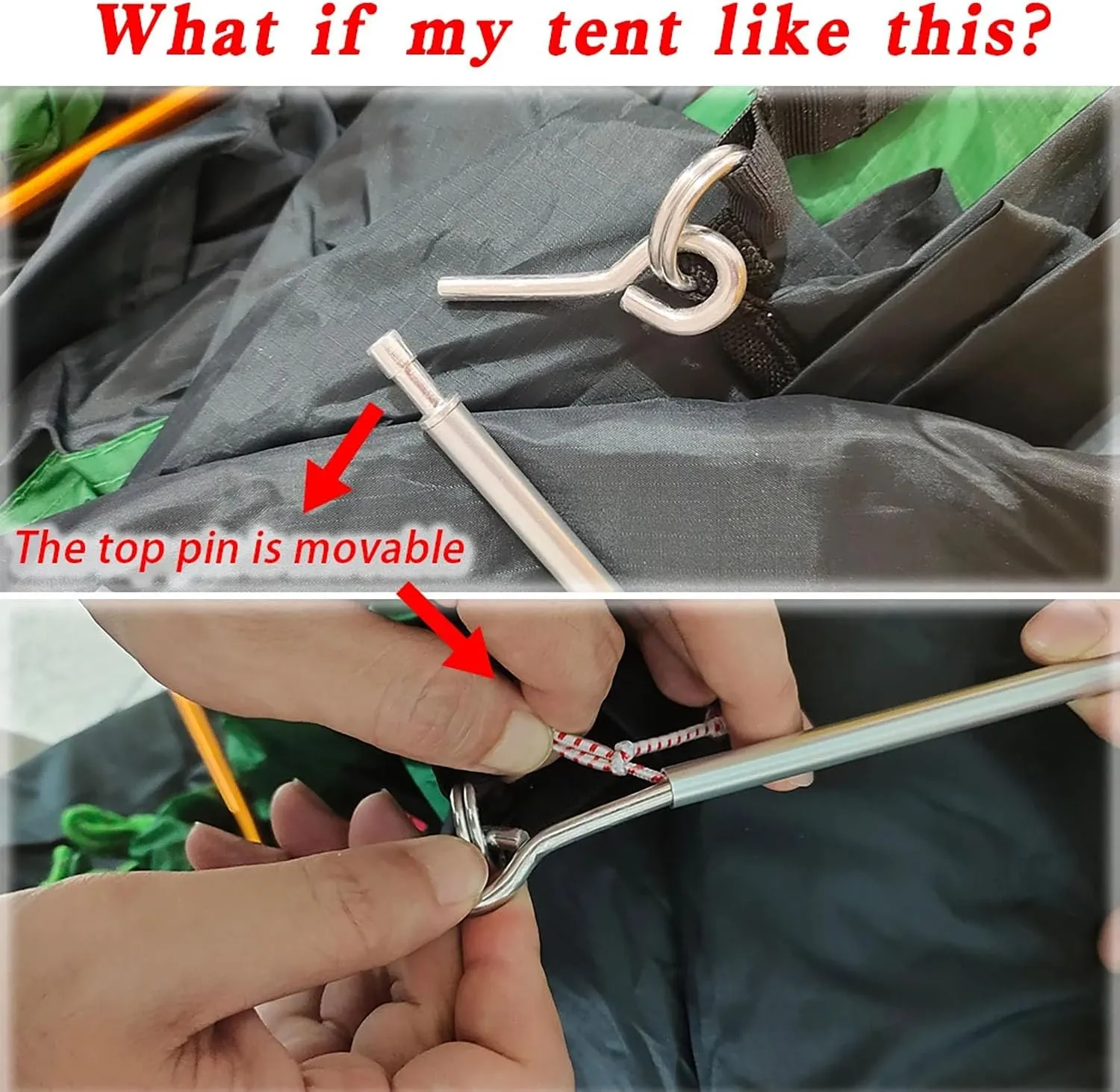 Tent Pole Replacement 11.8 ft 13 ft 14.5 ft Aluminum Tent Rod 0.3 in Outdoor Camping Collapsible Tent Frame Repair Accessory (1 Pole, 14.5ft)