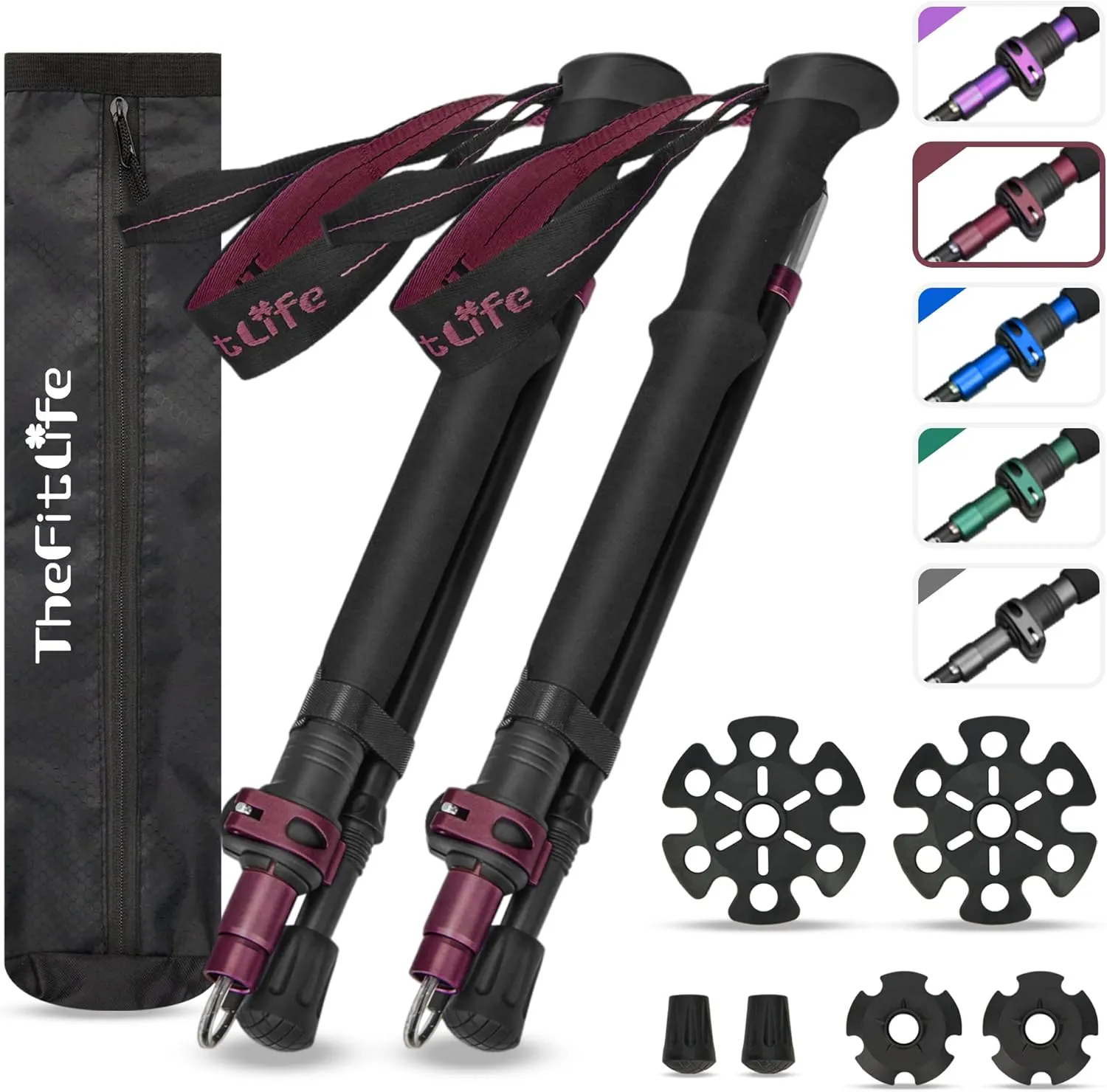 TheFitLife Lightweight Trekking Poles: Extra-Long Comfort