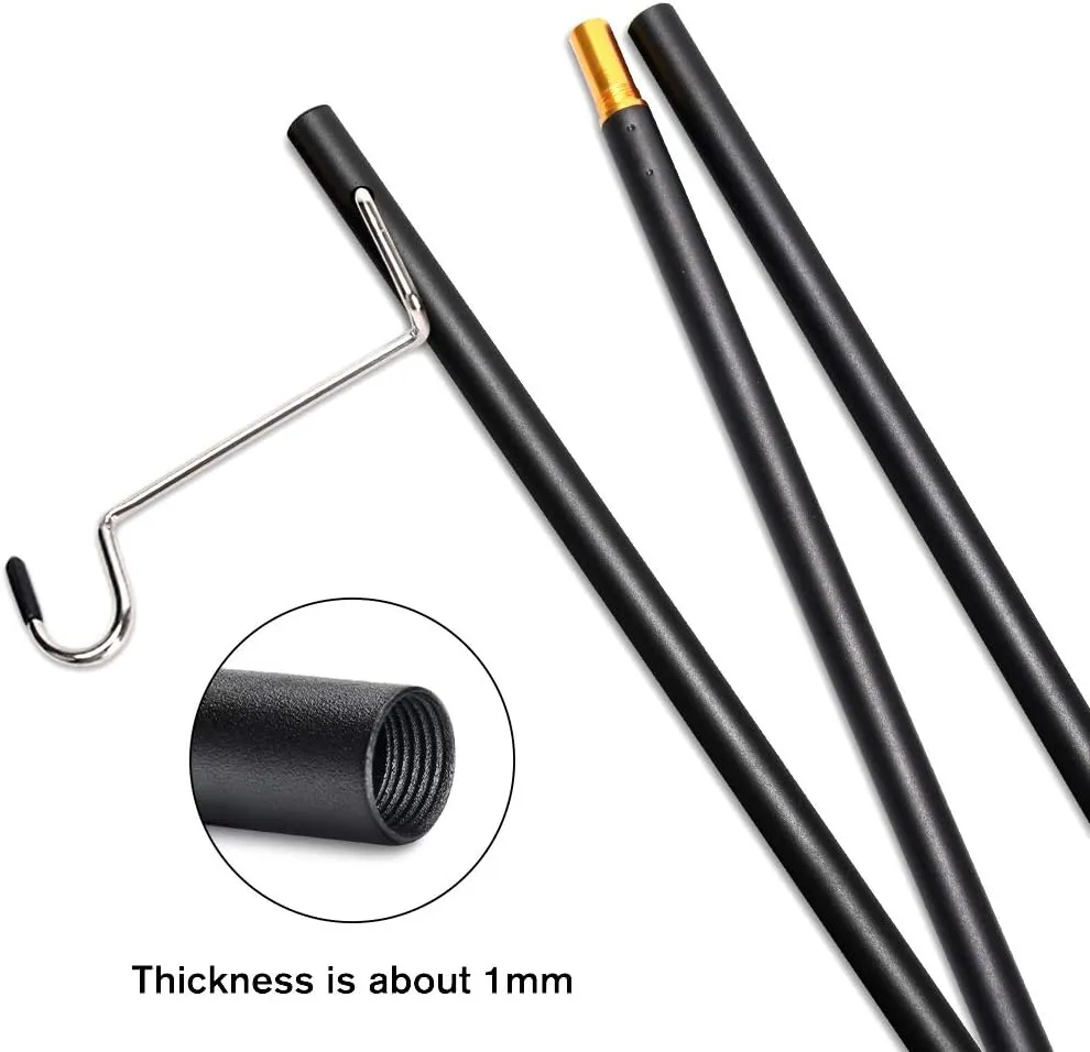TOBWOLF Portable Camping Folding Lamp Pole, Lightweight Collapsible Aluminum Lantern Stand, Outdoor Lamp Post Hanging Light Holder Stick for Picnic, Hiking, Fishing, Backpacking, Garden BBQ