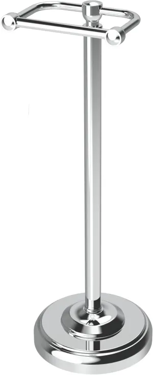 Toilet Paper Holder Stand, Toilet Paper Holder Free Standing,Post Pivoting Design & Stable Weighted Base SUS304 Stainless Steel for Bathroom (Chrome)