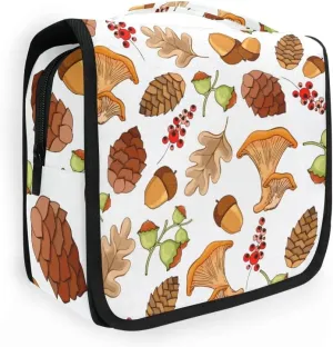 Toiletry Bag Autumn Acorn Nuts Mushroom Hanging Travel Toiletry Bag Dopp Kit Shaving Bag Toiletry Organizer Makeup Cosmetic Bag For Women Men