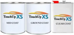 TouchupXS-Perfect Match for Subaru STI K1X Crystal White Pearl Quart Basecoat and 1K Quart Clearcoat Kit