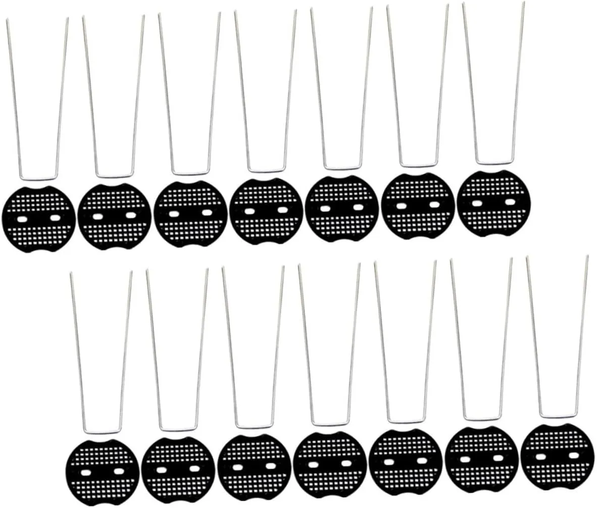 TOYANDONA 15pcs U-Shaped Ground Stakes for Fencing Tarp Stakes Tent Fixing Tools Ideal for Gardening and Camping