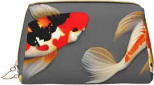 Traditional Koi Carps With Spots Toiletry Pouch, Travel-Friendly Makeup Organizer For Makeup Brushes, Lipsticks