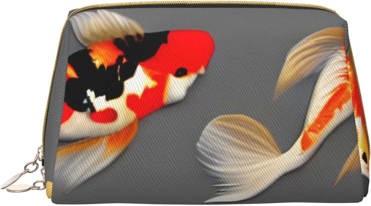 Traditional Koi Carps With Spots Toiletry Pouch, Travel-Friendly Makeup Organizer For Makeup Brushes, Lipsticks