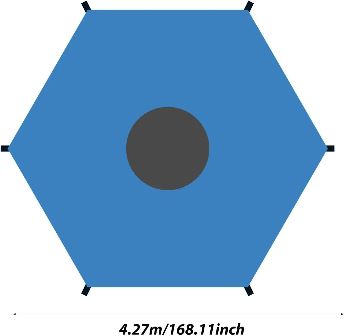 Trampoline Shade Cover, 6/8/12 Pole Trampoline Tent Cover, Waterproof Oxford Trampoline Canopy Trampoline Tent Cover, Anti-UV Trampoline Sunshade Cover for Outdoor Backyard Playground