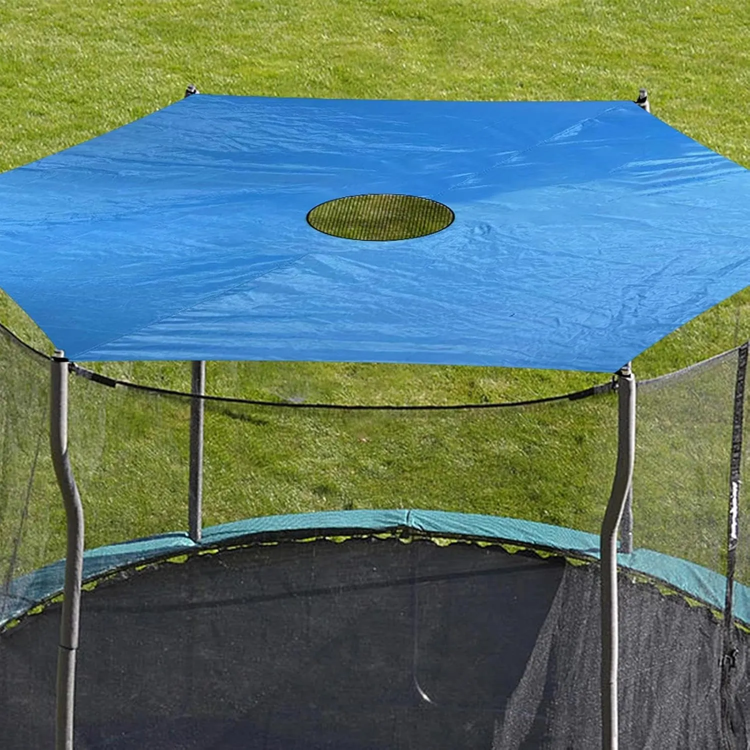Trampoline Shade Cover, 6/8/12 Pole Trampoline Tent Cover, Waterproof Oxford Trampoline Canopy Trampoline Tent Cover, Anti-UV Trampoline Sunshade Cover for Outdoor Backyard Playground