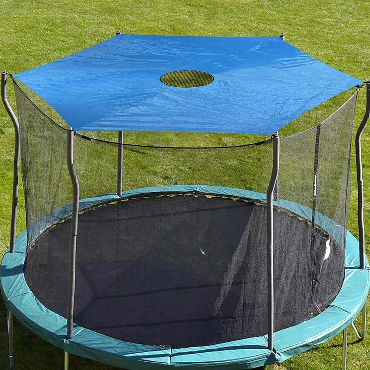 Trampoline Shade Cover, 6/8/12 Pole Trampoline Tent Cover, Waterproof Oxford Trampoline Canopy Trampoline Tent Cover, Anti-UV Trampoline Sunshade Cover for Outdoor Backyard Playground