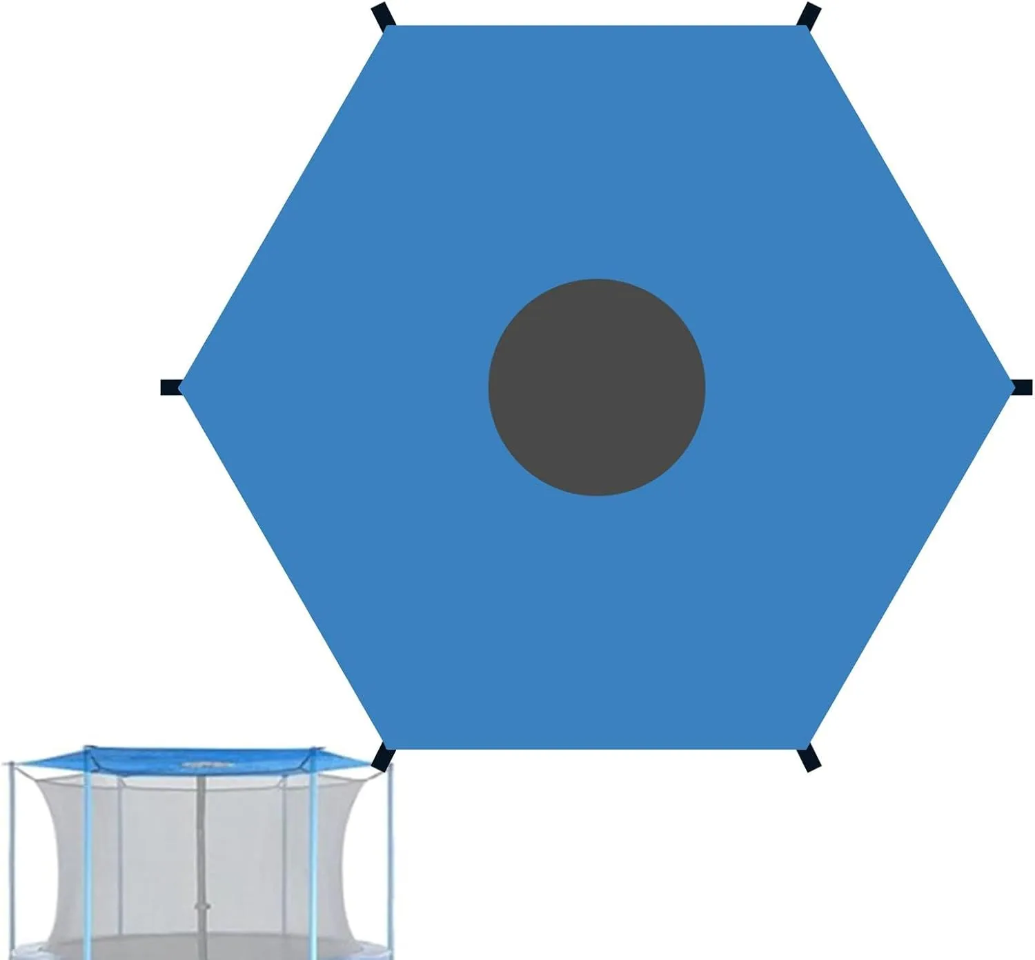Trampoline Shade Cover, 6/8/12 Pole Trampoline Tent Cover, Waterproof Oxford Trampoline Canopy Trampoline Tent Cover, Anti-UV Trampoline Sunshade Cover for Outdoor Backyard Playground