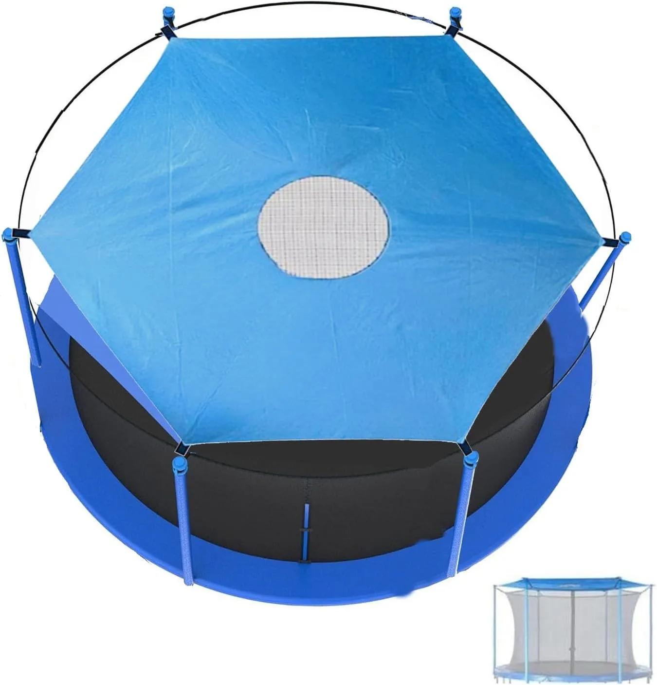 Trampoline Shade Cover Canopy, Trampoline Tent Shade Trampoline Sun Shade Tent Cover Trampoline Canopy Outdoor Fun for Outdoor Backyard Playground Camping