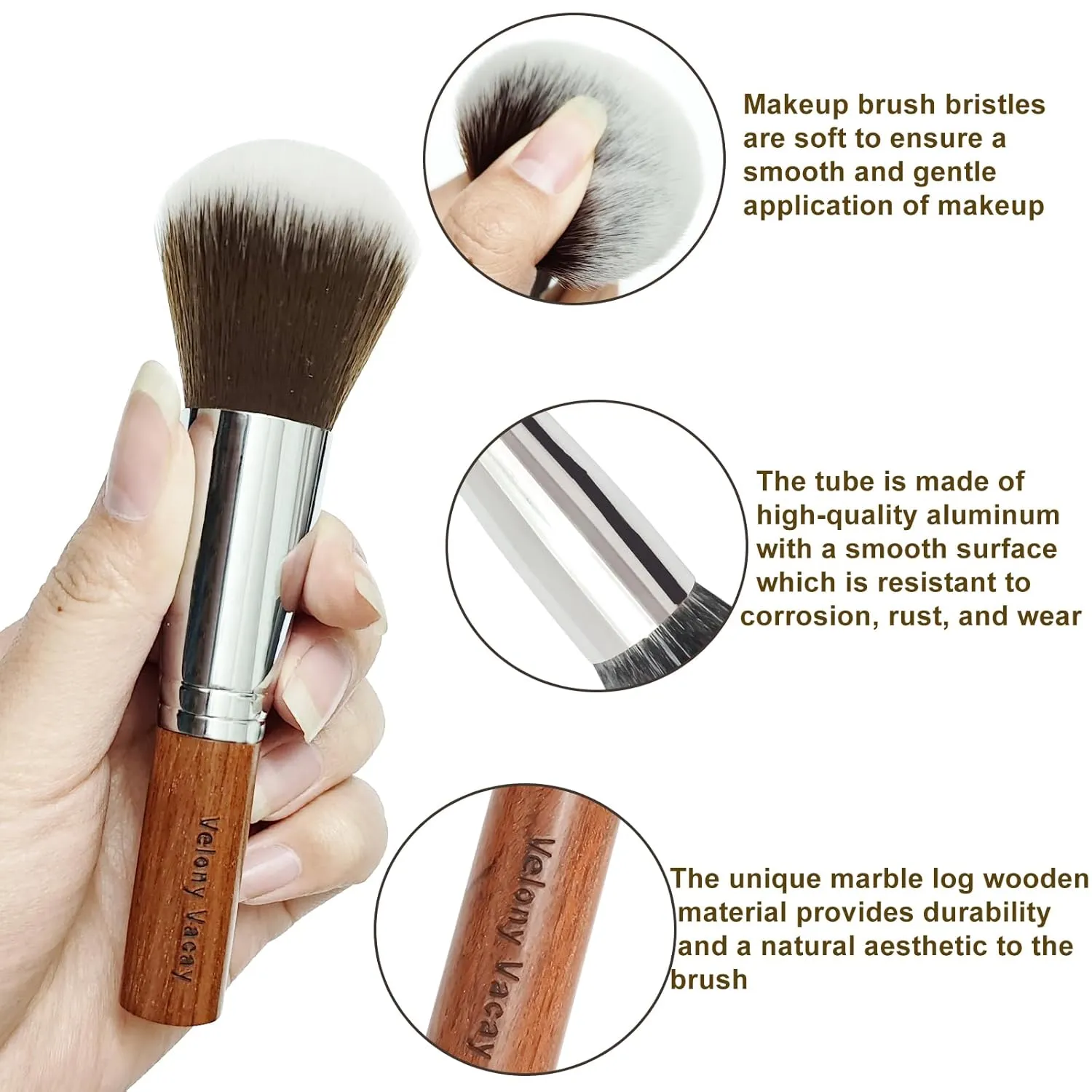 Travel Makeup Brushes Set with Case, Makeup Brush Set for Foundation Powder Eyebrow Concealers Eye Shadows, 8 Pcs Travel Size Makeup Brushes (Brown)