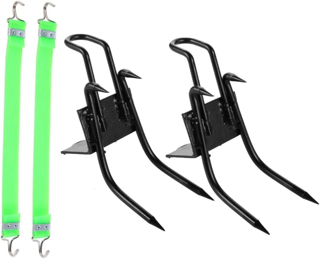 Tree Climbing Spikes Shoes with Stretch Straps Durable Climbing Gear for Tree Work Stable Foot Plate Design Support Up for Hunting and Observation