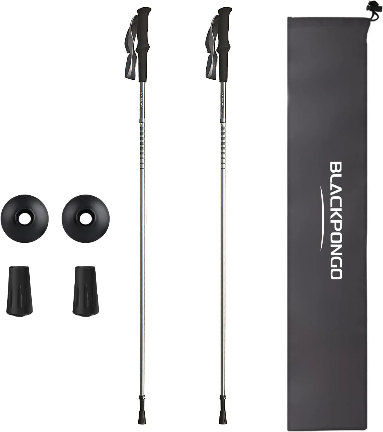 Trekking Poles - Lightweight, Collapsible Hiking Poles for Snowshoe & Backpacking Gear - Pair of 2 Walking Sticks for Hiking, 7075 Aluminum with EVA Grip