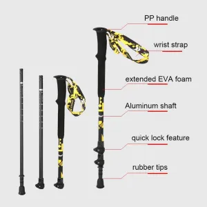Trekking Poles, Walking Poles 2pc Outdoor Trekking Poles, Adjustable with Quick Flip Lock Lightweight with Anti-Shock for Walking and Hiking Poles for Women Men Hikers