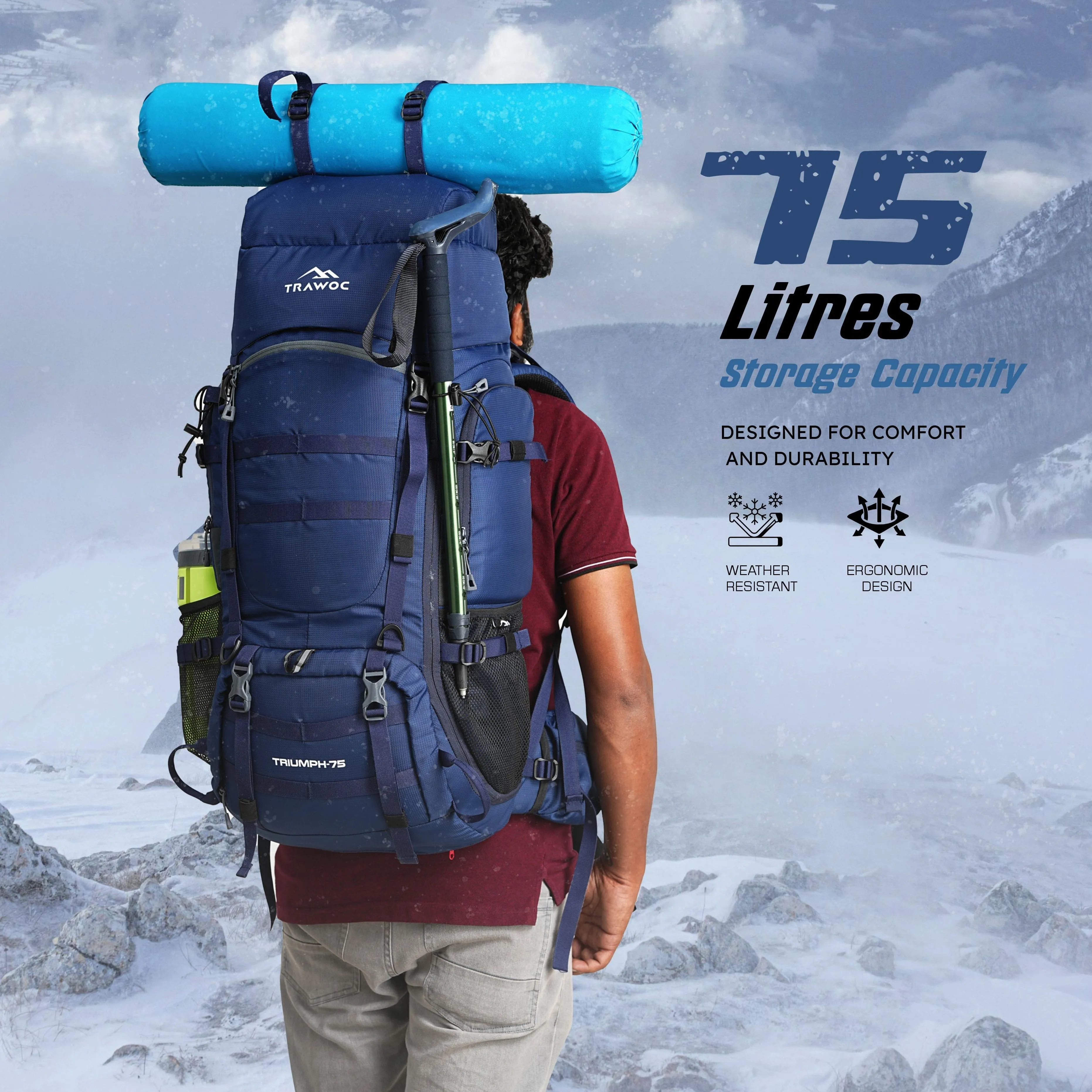 TRIUMPH X-75 Rucksack - Navyblue