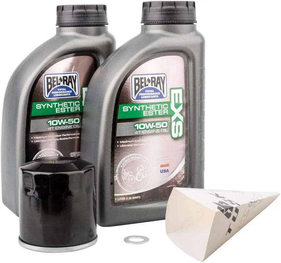 TUSK 4-Stroke Oil Change Kit Bel-Ray EXS Synthetic Ester 10W-50 for Polaris Sportsman 500 Ducks Unlimited 4x4 2001-2002