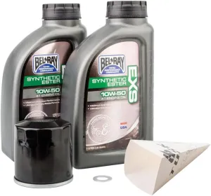 TUSK 4-Stroke Oil Change Kit Bel-Ray EXS Synthetic Ester 10W-50 for Polaris Sportsman 500 Ducks Unlimited 4x4 2001-2002