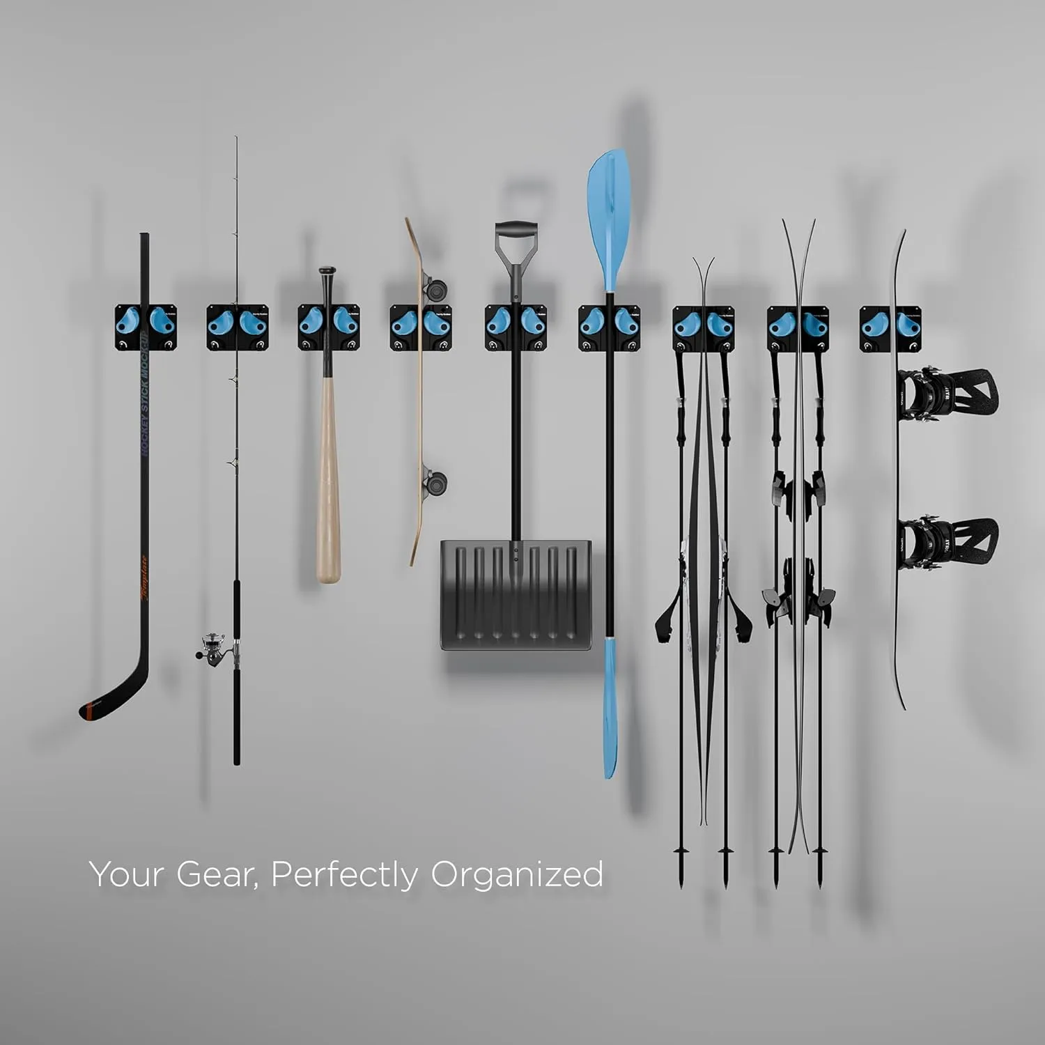 Ultimate Ski & Snowboard Wall Rack | Secure, Non-Slip Storage | Fits Any Ski/Board | Garage Organization | Ski Storage Rack | Snowboard Storage Rack | Winter Gear Organizer | 3 Pck