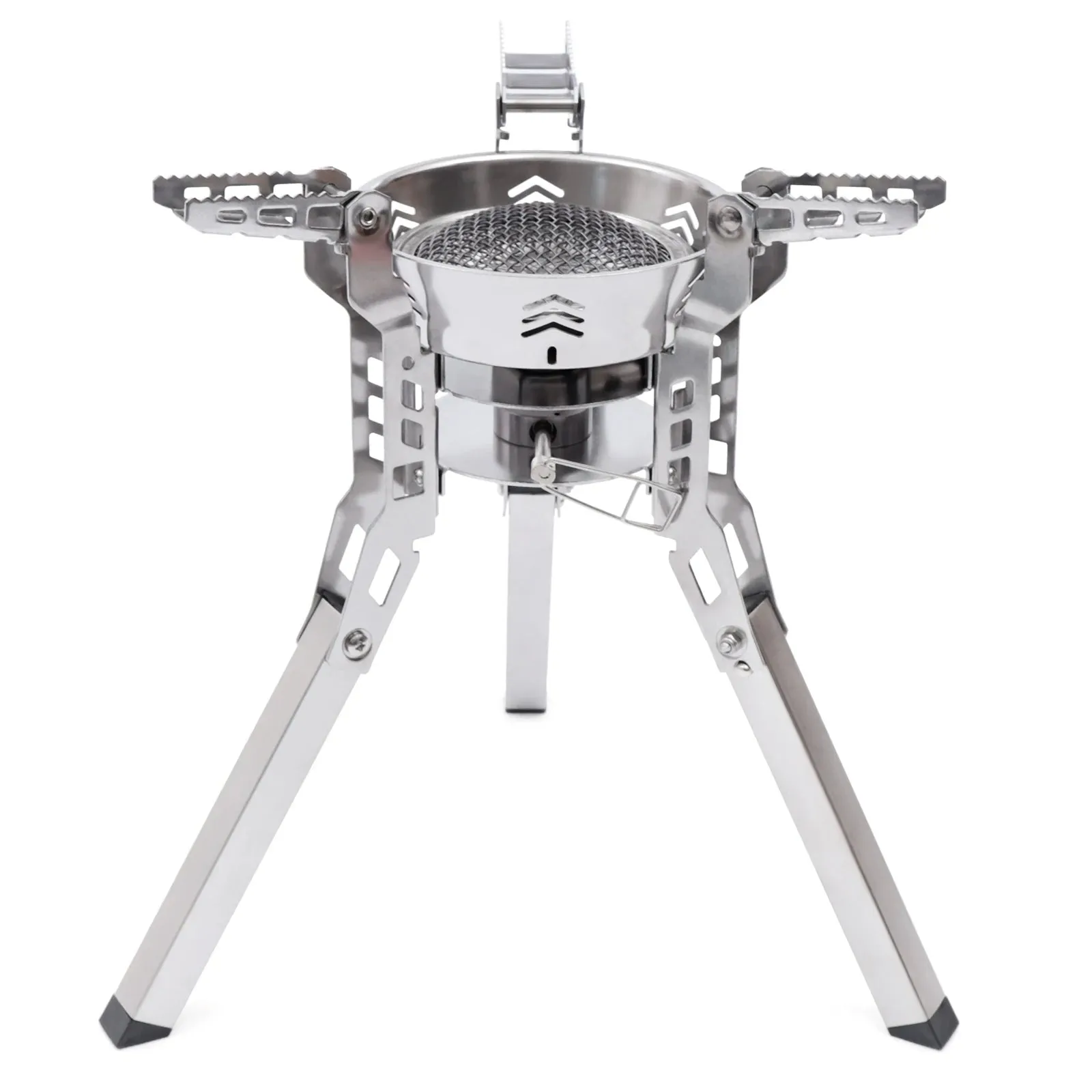 Ultralight Backpacking Camping Stove - Wind-Resistant & Portable with Piezo Ignition