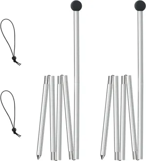 UMARDOO Family Beach Tent Extra Replacement Aluminum Foldable Poles, Portable Telescoping Tent Poles for Awnings Canopy (7.8FT)