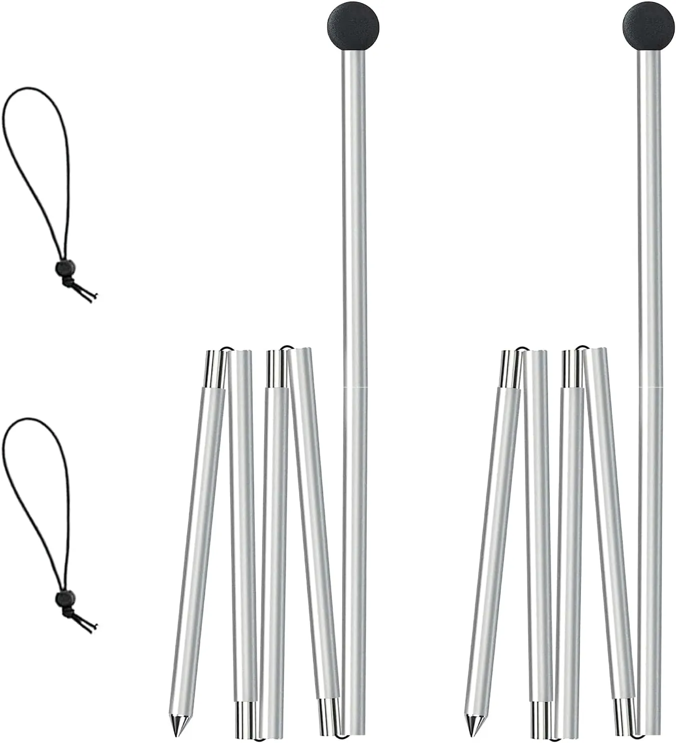 UMARDOO Family Beach Tent Extra Replacement Aluminum Foldable Poles, Portable Telescoping Tent Poles for Awnings Canopy (7.8FT)