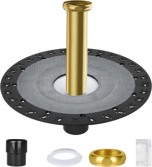 Upgrade Free Standing Tub Drain Rough-in Kit for Freestanding Bathtub Drain, 12 Inch Base Plate with Brass Pipe - CUPC Certification