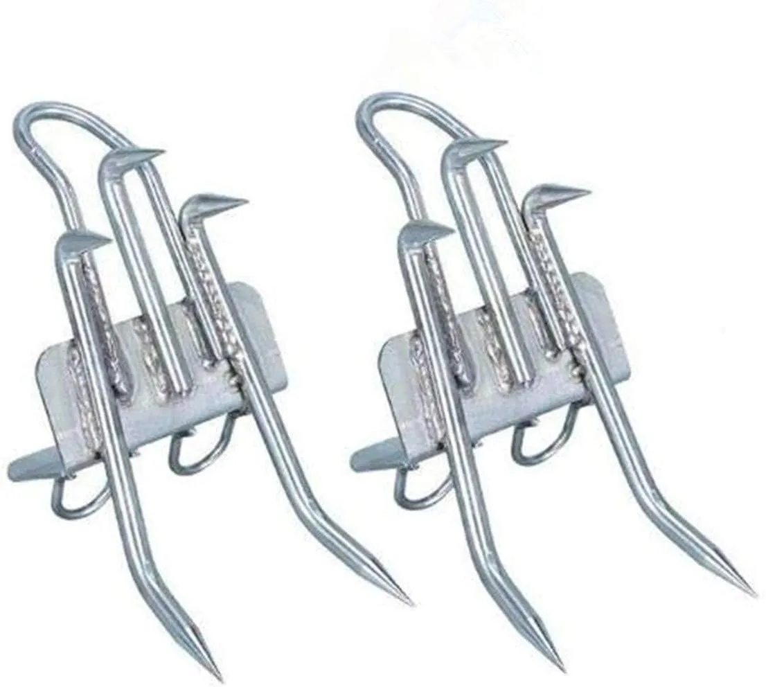 Upgraded 5 Claws Stainless Steel Climbing Tree Tools Portable Stainless Steel Non-Slip Climbing Spikes Shoes for Hunting Observation Picking Fruit Coconut