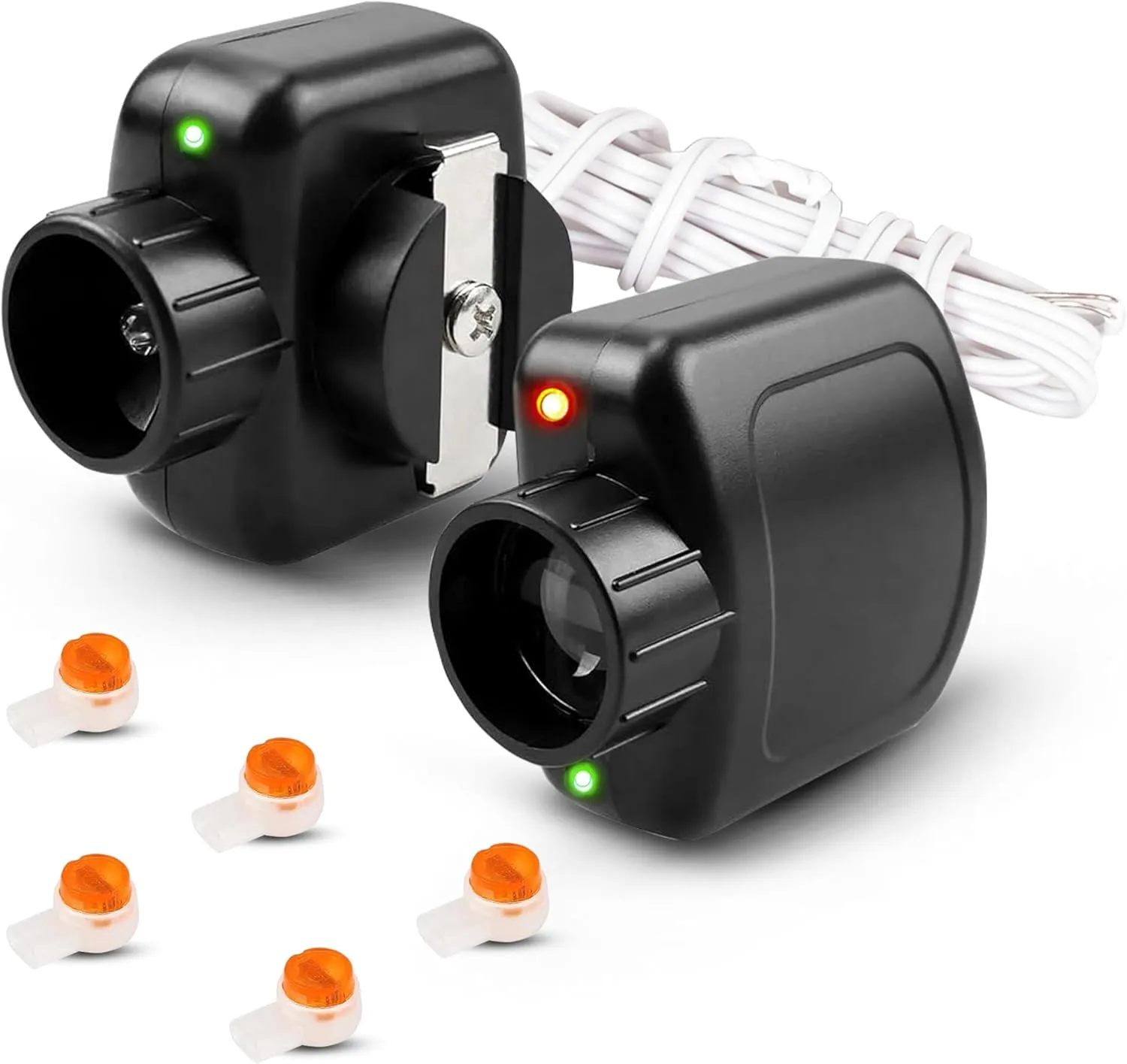 Upgraded UHAE00002 HAE00002 LSO50 LDO33 LDO50 Garage Door Openers Sensors Beam Eyes Kit Compatible with Linear Garage Door Opener, Sending Sensor & Receiving Sensor, Beam Up Garage Door Opener