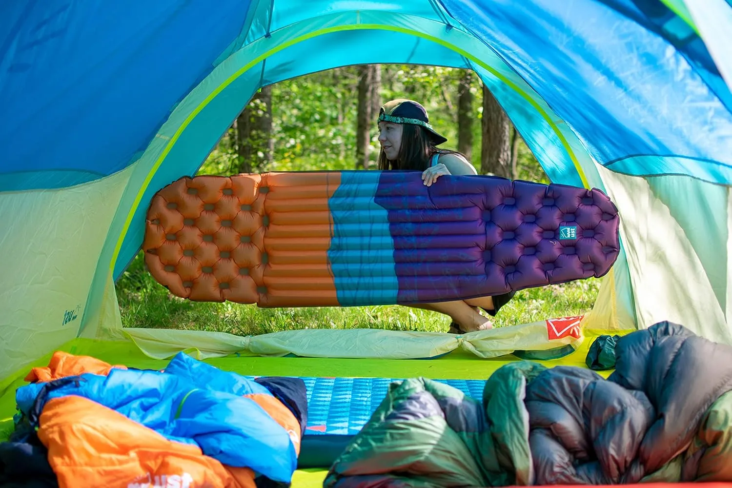 ust Freestyle Lightweight Sleeping air mat with Ultra Light Design, Pump Sack and Carry case for Backpacking, bikepacking, yakpacking, Camping and Hiking