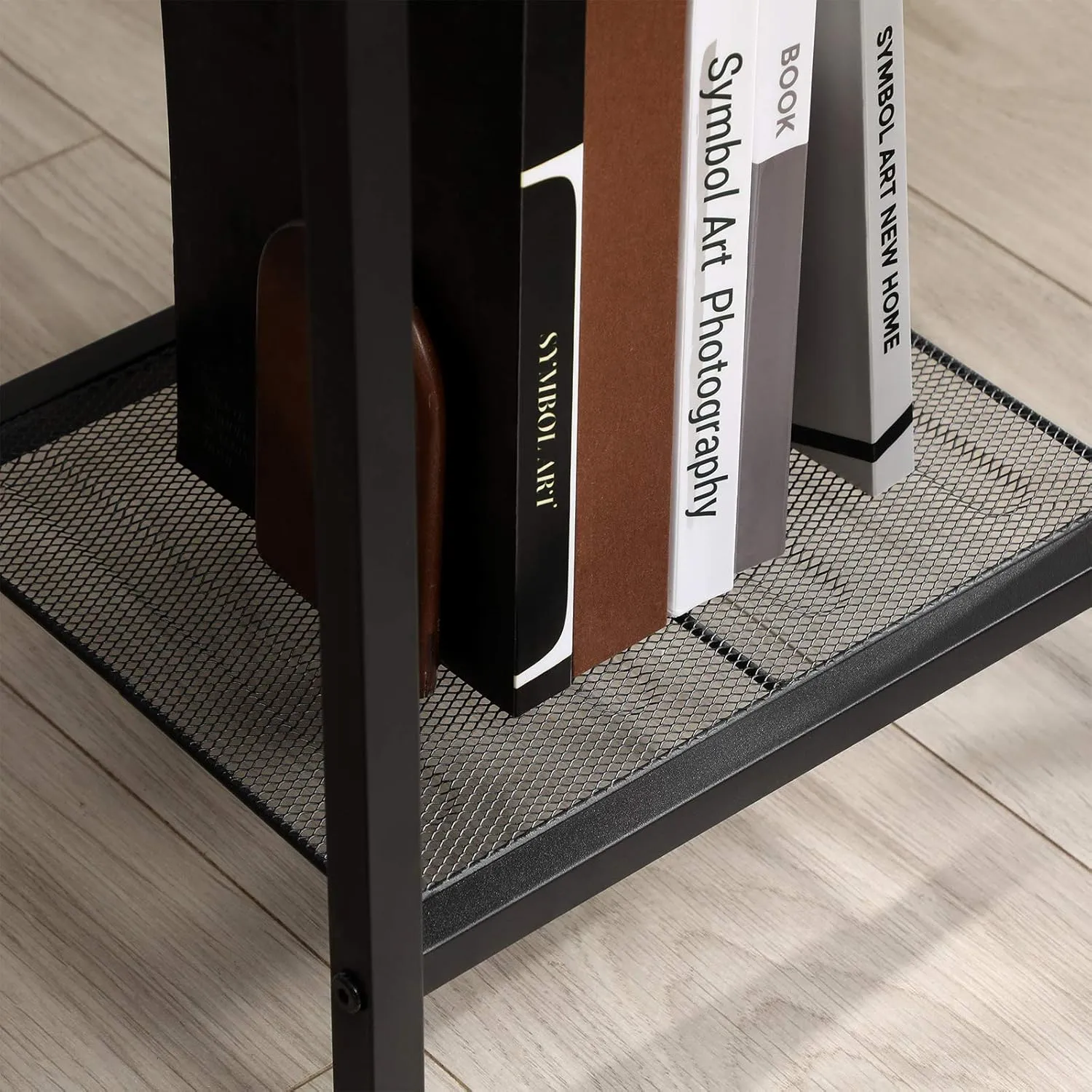 VASAGLE End Table Set of 2, 3-Tier Nightstands, Side Table for Small Space in Living Room, Bedroom, Steel Frame, Easy Assembly, 2-Pack, Chestnut Brown