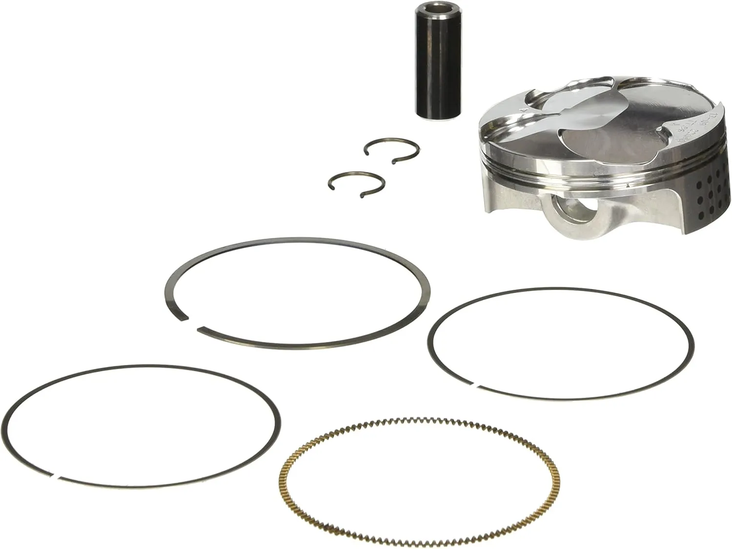 Vertex High Comp Forged Piston Kit Compatible with/Replacement for KTM 250 SX-F (2013-2015), 250 XC-F (2013-2015), Husqvarna FC 250 (2014-2015), FE 250 (2016), Husaberg FE 250 (2014-2015) 23847A