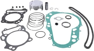 Vertex Top End Piston Kit Compatible with/Replacement for Arctic Cat 400 DVX (04-08), Kawasaki KFX 400 (03-06), Suzuki LT-Z 400 (03-14) VTKTC22951B-1