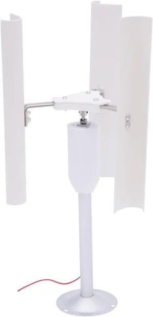 Vertical Axis Wind Turbine Generator 20W Low Wind Speed Kit for Home Classroom Science Experiments Educational Model with Durable PVC Blades and Quiet 36dB Motor