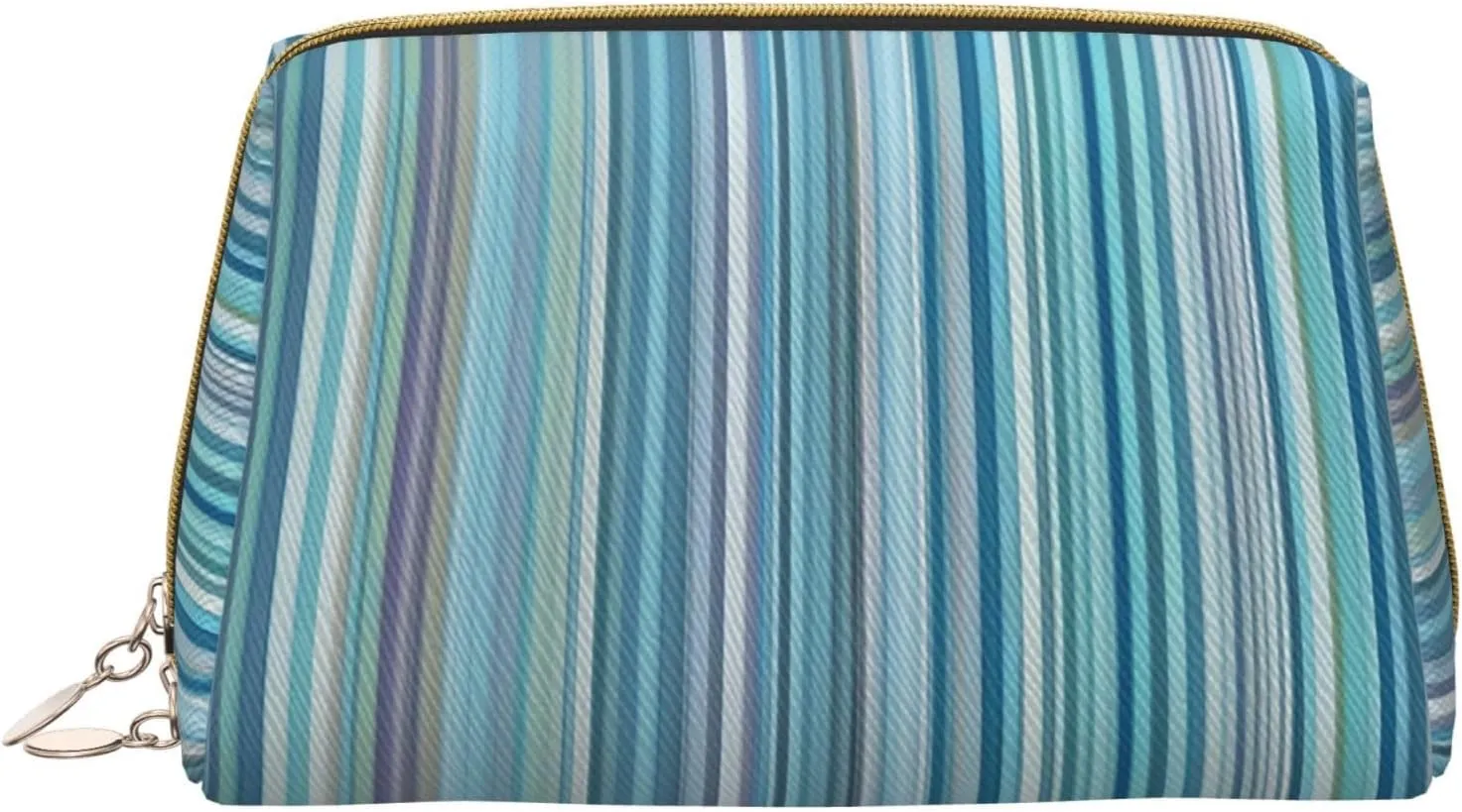 Vertical Stripes Toiletry Pouch, Travel-Friendly Makeup Organizer For Makeup Brushes, Lipsticks