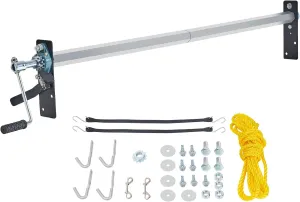 VEVOR Hand Crank Tarp Roller Kit, 64" to 104" Wide, Aluminum Alloy, Manual Cab Level Dump Truck Tarp Roller with 7" Sponge-Wrapped Handle, Perfect for Dump Trucks, Trailers, Trash Haulers (No Tarp)