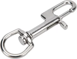 VGEBY Single Ended Snap Clips,Stainless Steel Diving Clips Single Eye Snap Hooks Buckle Ended Flagpole Snap Clips for Keychain/Tarp Covers (90mm) Diving Supplies