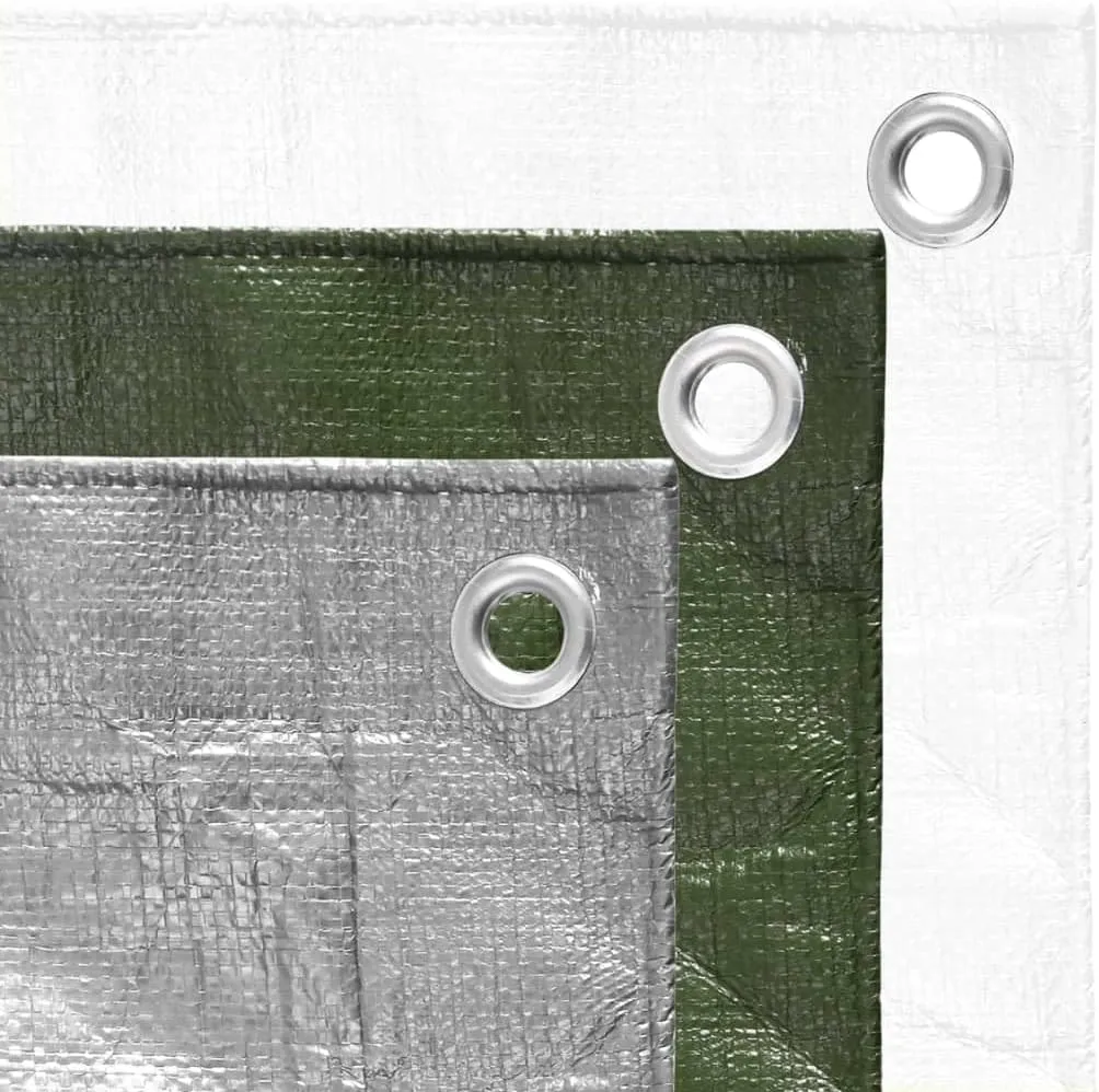 vidaXL Tarpaulin, Multipurpose Outdoor Tarp Tarpaulin with Eyelets, Camping Cover Protection Sheet, 0.6 oz/ft² 9.8'x19.7' Gray HDPE