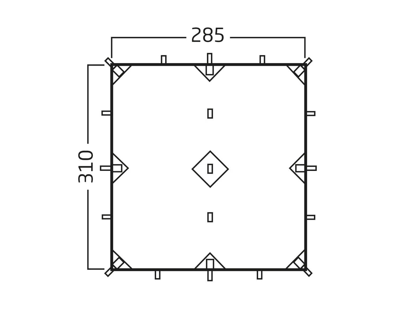 Voss 9 SI Tarp - 9 m² | Forest Green